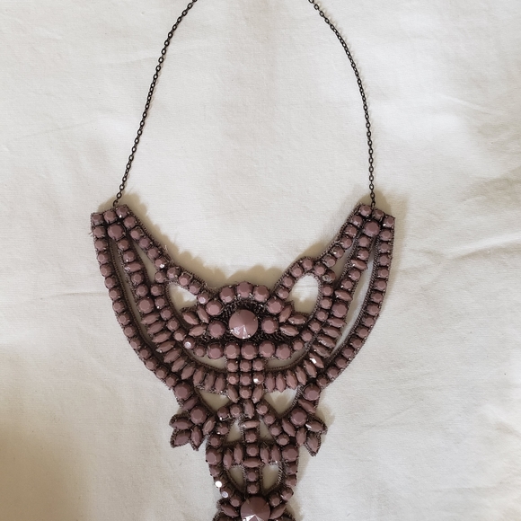 Bib-style Statement Necklace, OS - Picture 3 of 3